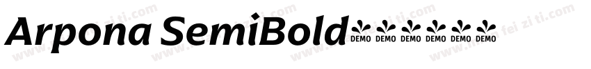 Arpona SemiBold字体转换